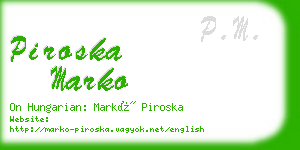 piroska marko business card